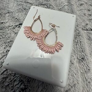 Elegant Pink Teardrop Earrings